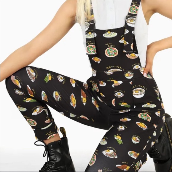 ISO eat with gudetama blackmilk overalls size S